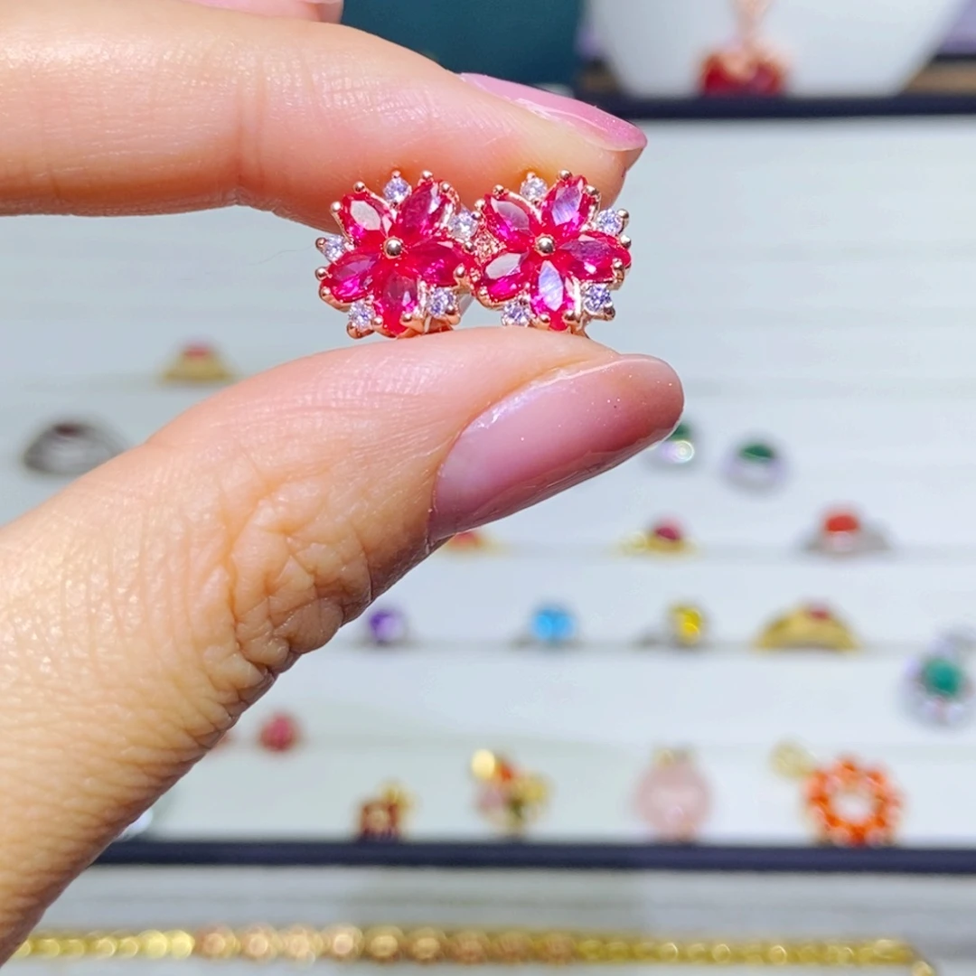 银S925镶嵌耳饰紫晶