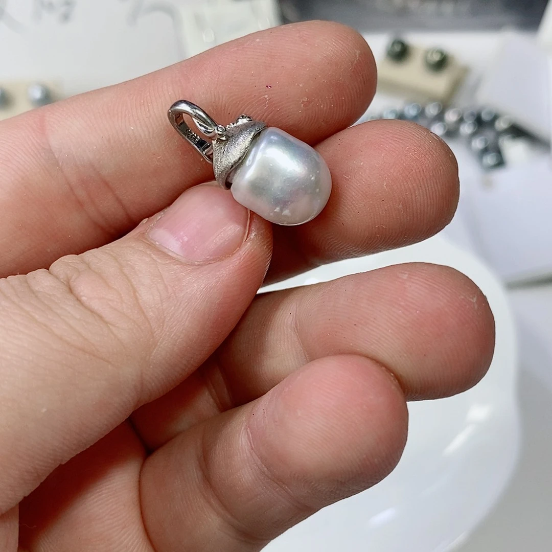 海水珍珠颈饰银S925镶嵌