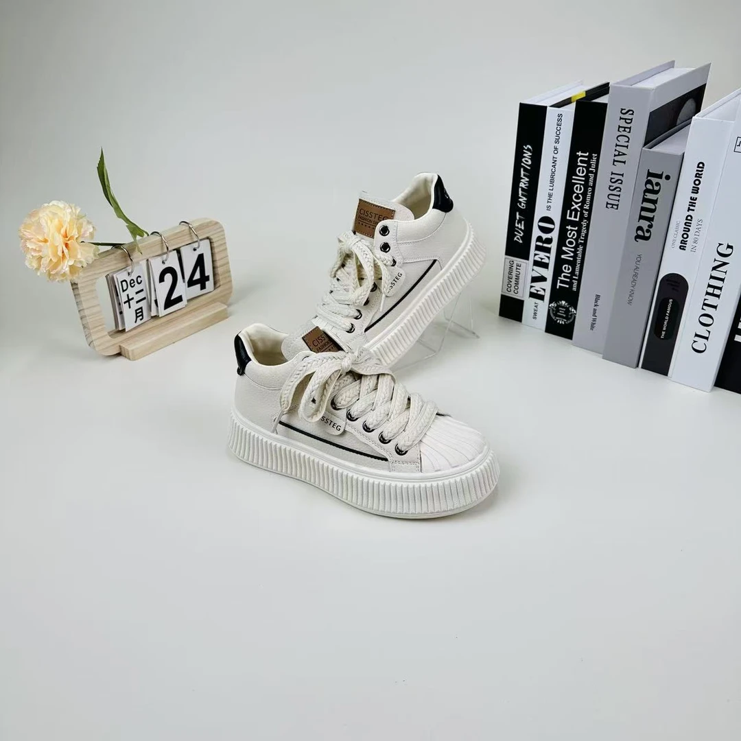 小强家女鞋 贝壳头饼干鞋厚底运动板鞋（A92-8-1）（6333C29178W-08）