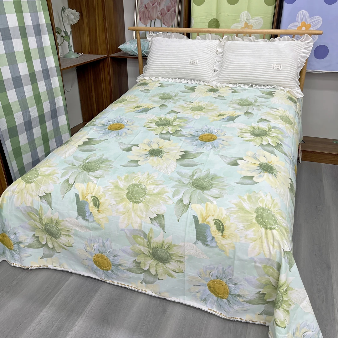 2.45×2.3米床单，厚款双股斜纹人字纹原棉大帆布 软粗布【向阳花】