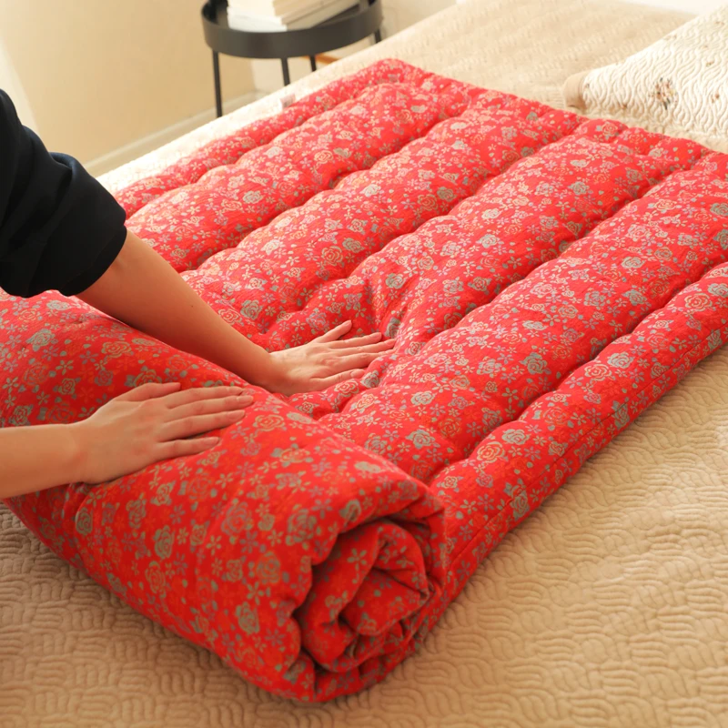 双层棉纱长绒棉花加厚床垫褥子棉絮棉被垫被褥垫手工学生宿舍铺底