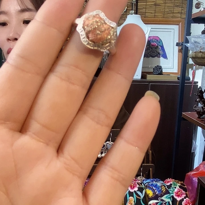 纯铜锆石合金戒指