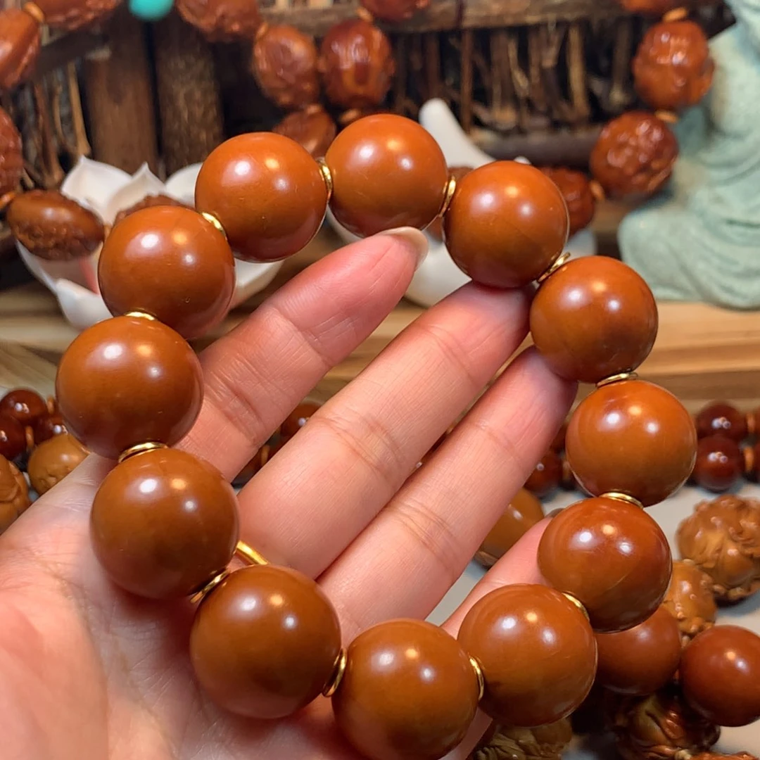 手串/手链橄榄核抖*雷橄榄核正圆光珠