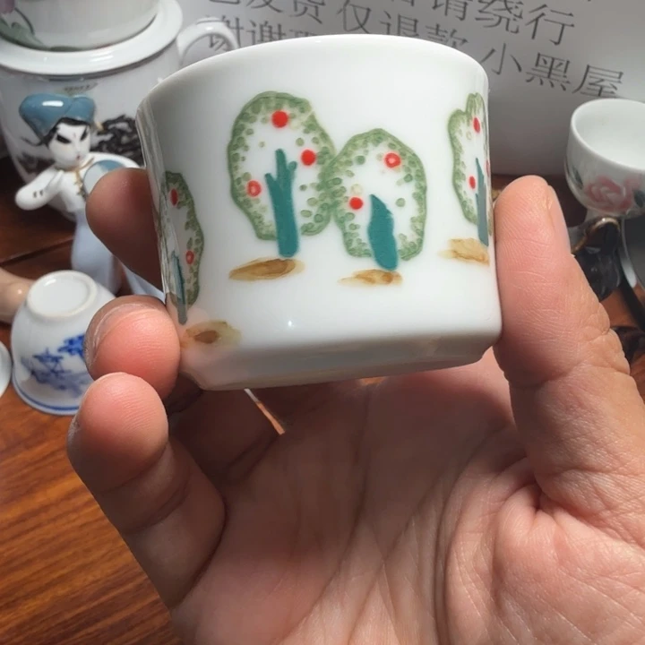 醴陵瓷器手绘功夫茶杯