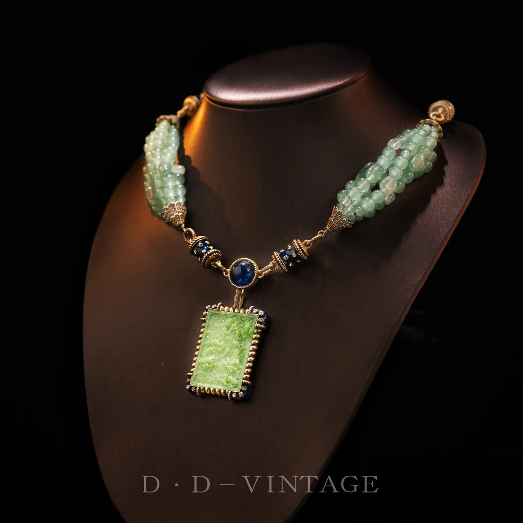 铜合金仿水晶项链 项链欧美气质