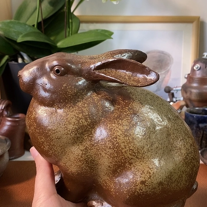 小***啃木村陶峰兔子置物福利