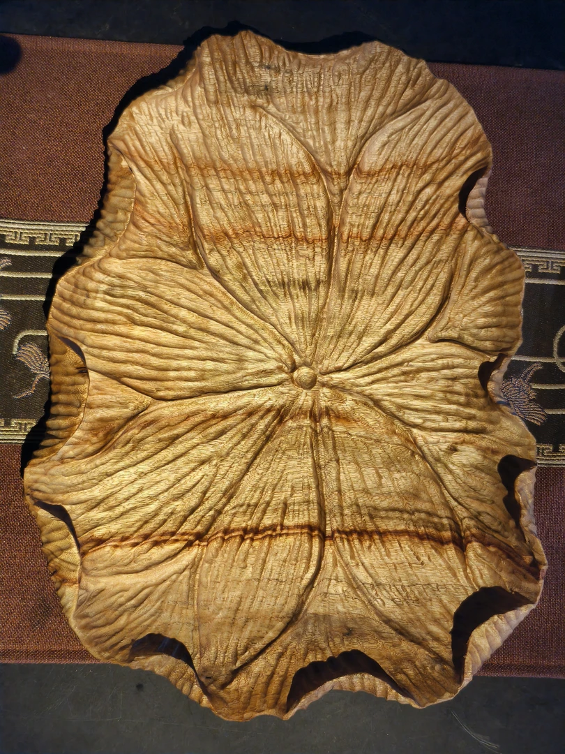 茶文化茶周边根雕艺术荷叶造型干泡茶盘酒店民宿办公室居家通用