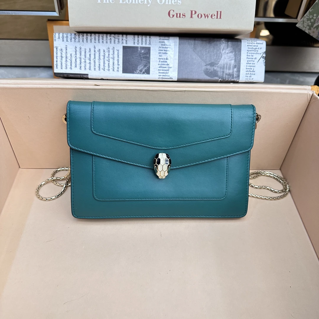 95新 BVLGARI/宝格丽 蛇头单肩斜挎包0317