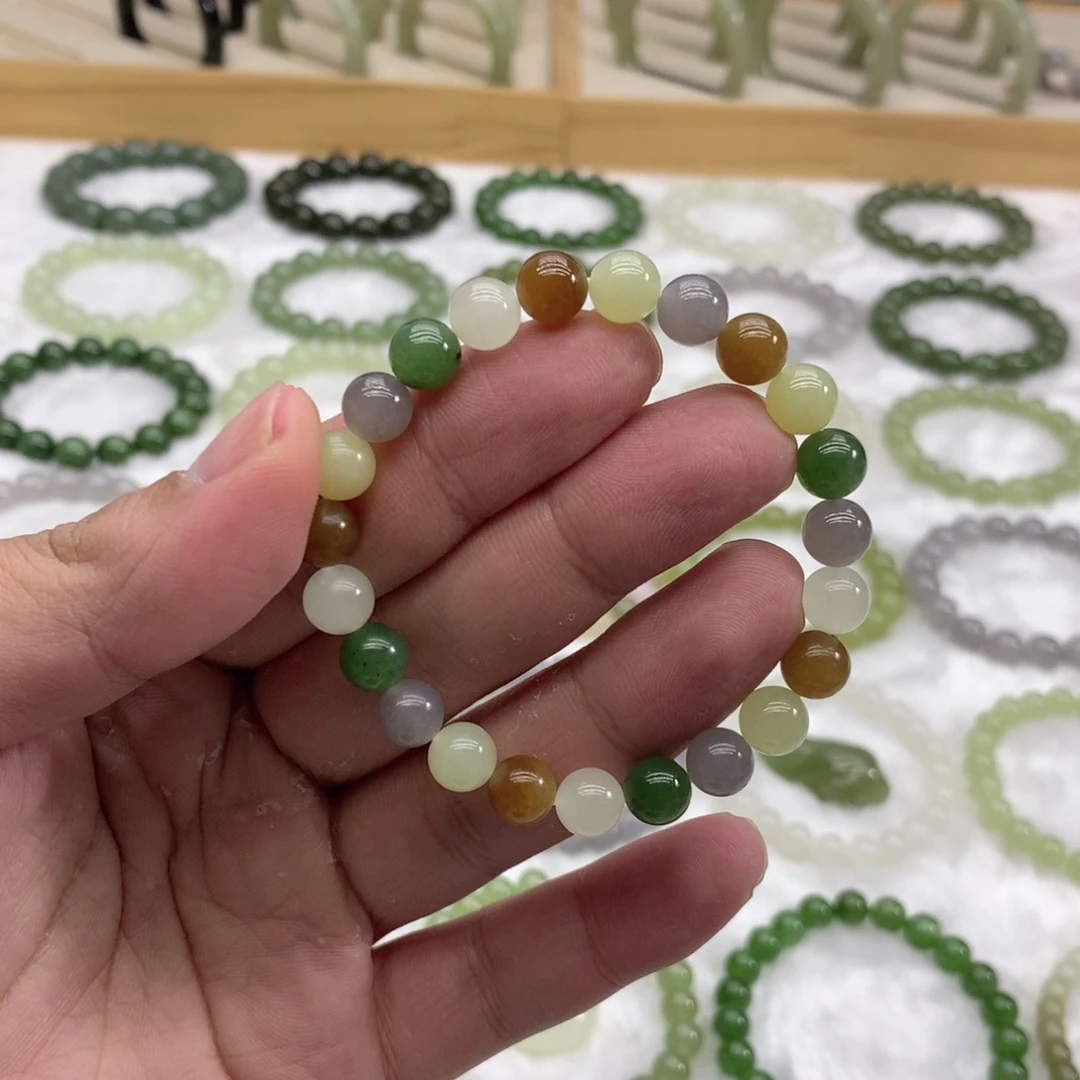 和田玉未镶嵌手串（多宝8）