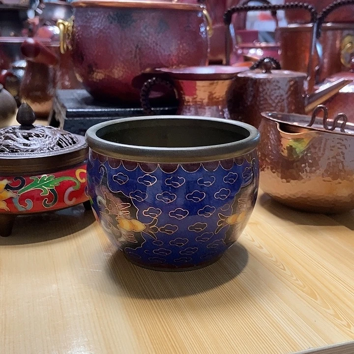 明***害纯手工制作铜炉茶器