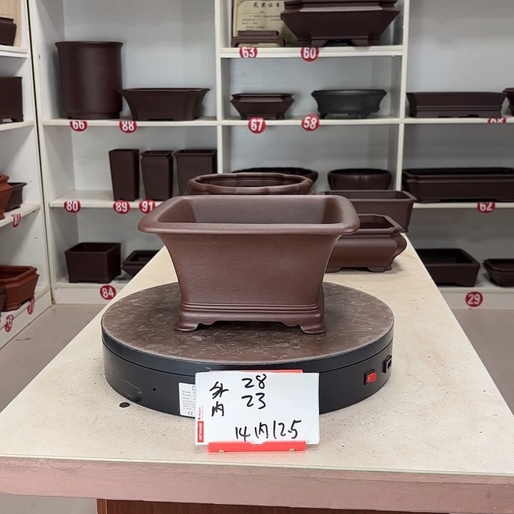 紫砂花盆四方斗盆