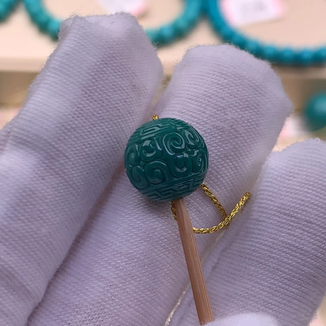 麦***子未镶嵌绿松石珠宝奇石11