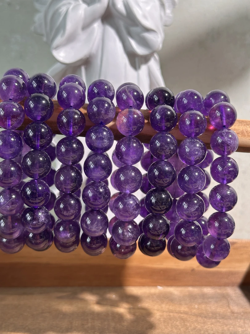 Z249 天然乌拉圭紫水晶手串 多样性发其一