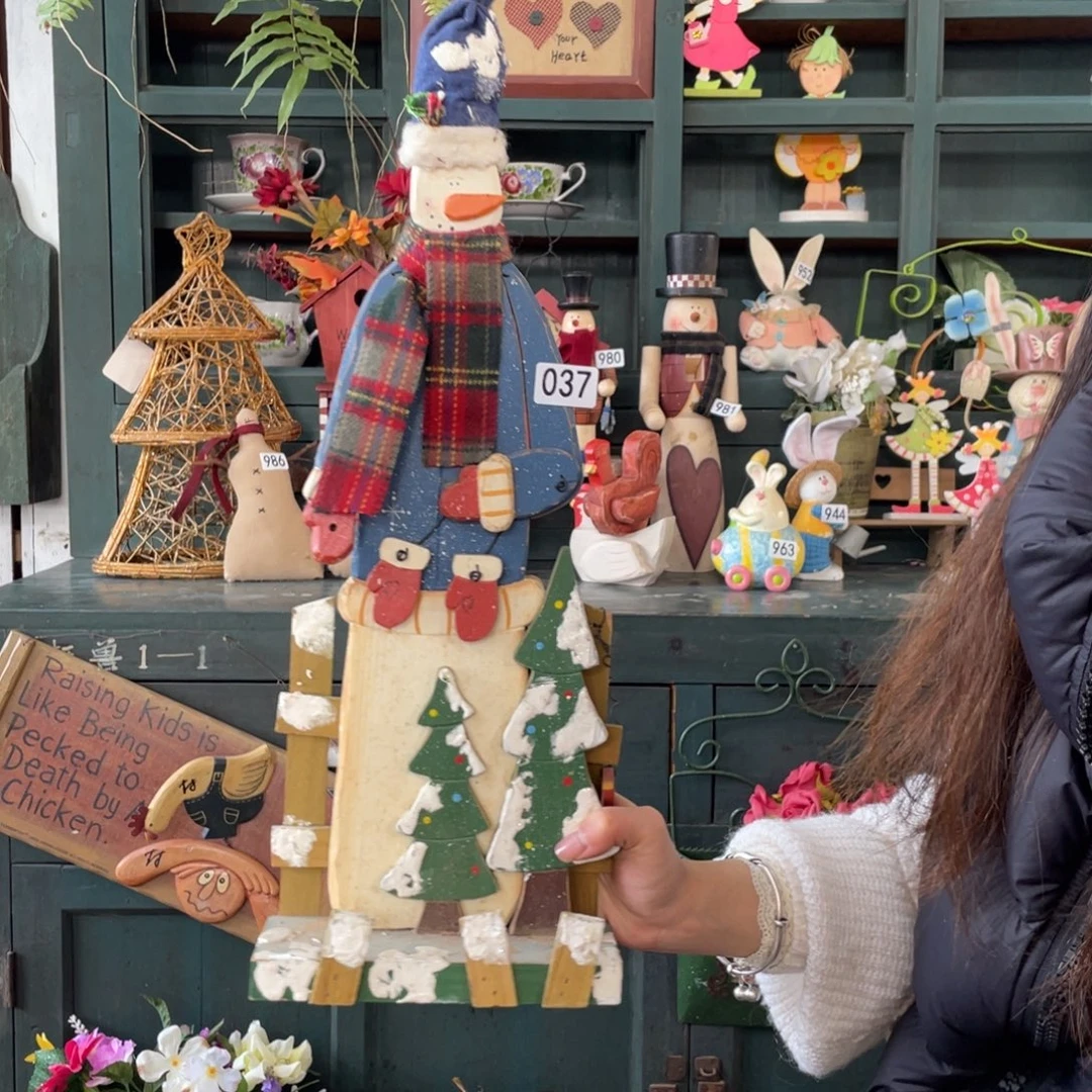 木质圣诞月福老货玩具默认微损