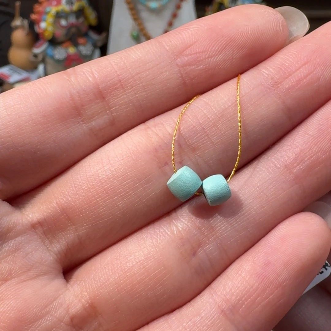 绿松石未镶嵌直切5.3mm