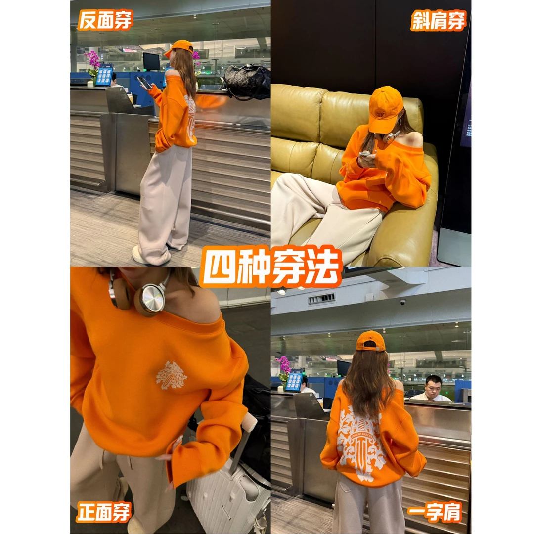 婉君W【克罗藤曼】秋季新款华夫格后背大保健卫衣上衣LWJ25C3T2798