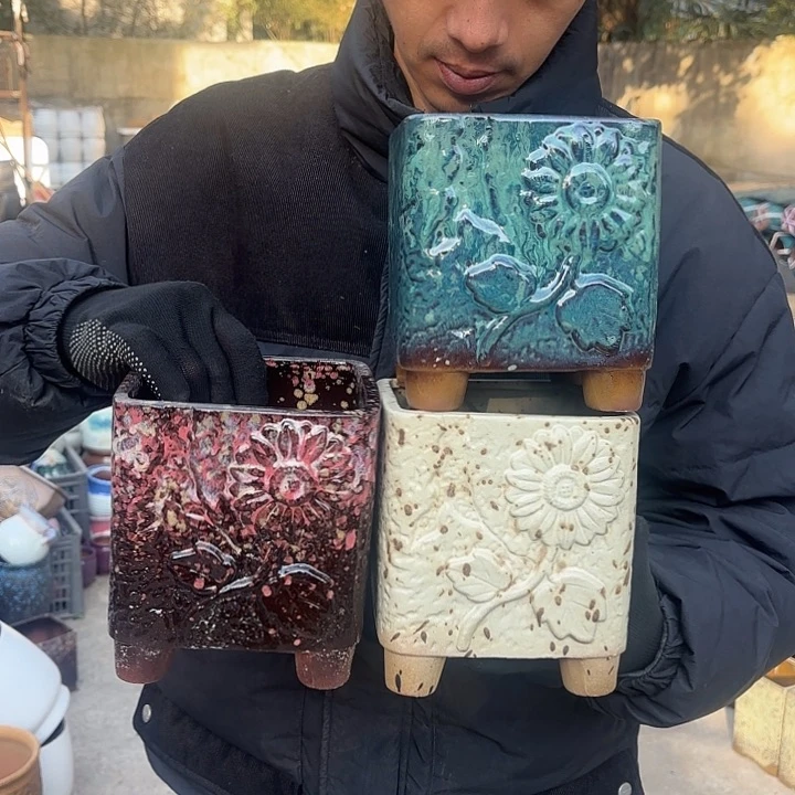 红陶三个口径14高度16