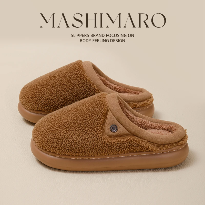 流氓兔棉拖鞋女士加绒保暖家居家用意式轻奢情侣毛毛棉拖男秋冬季