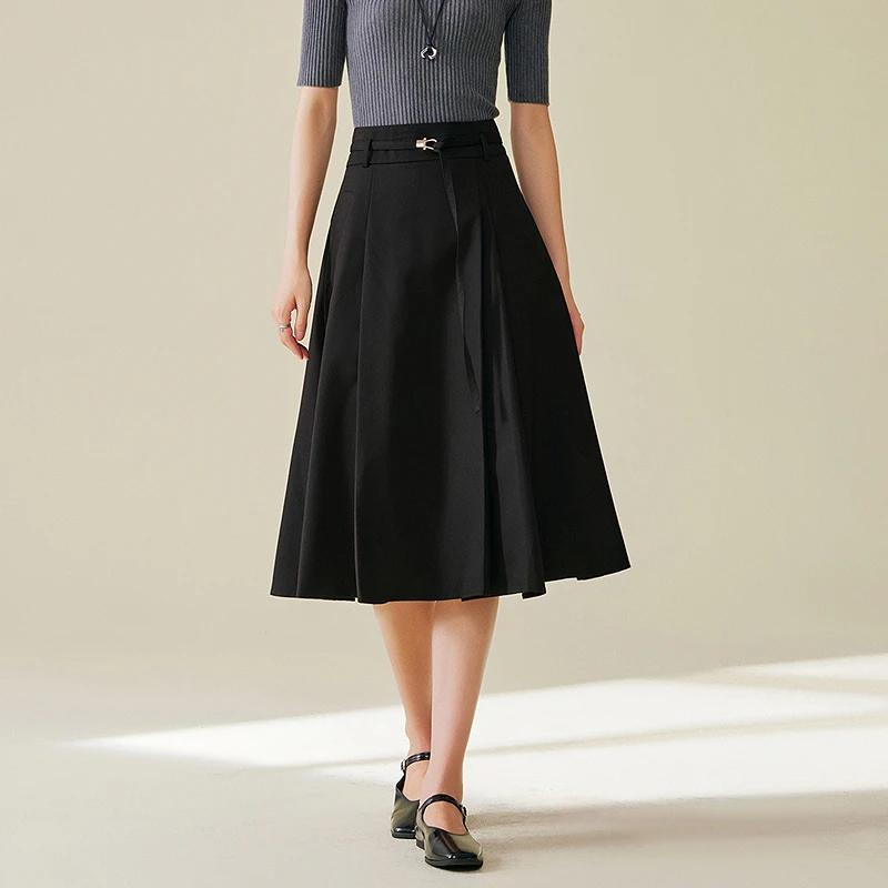 【小余专属】MOFAN摩凡春秋新款黑色半身裙MBB453148