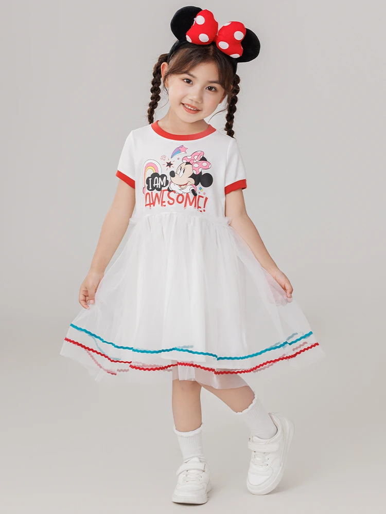 女童洋气纱裙韩版千金风夏季时尚卡通印花公主连衣裙148