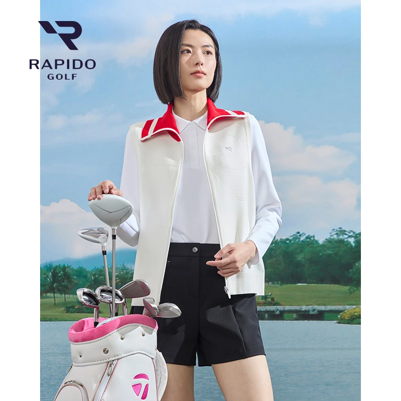 RAPIDO雳霹道2025年女士高尔夫GOLF R字LOGO针织马甲VP5151C34