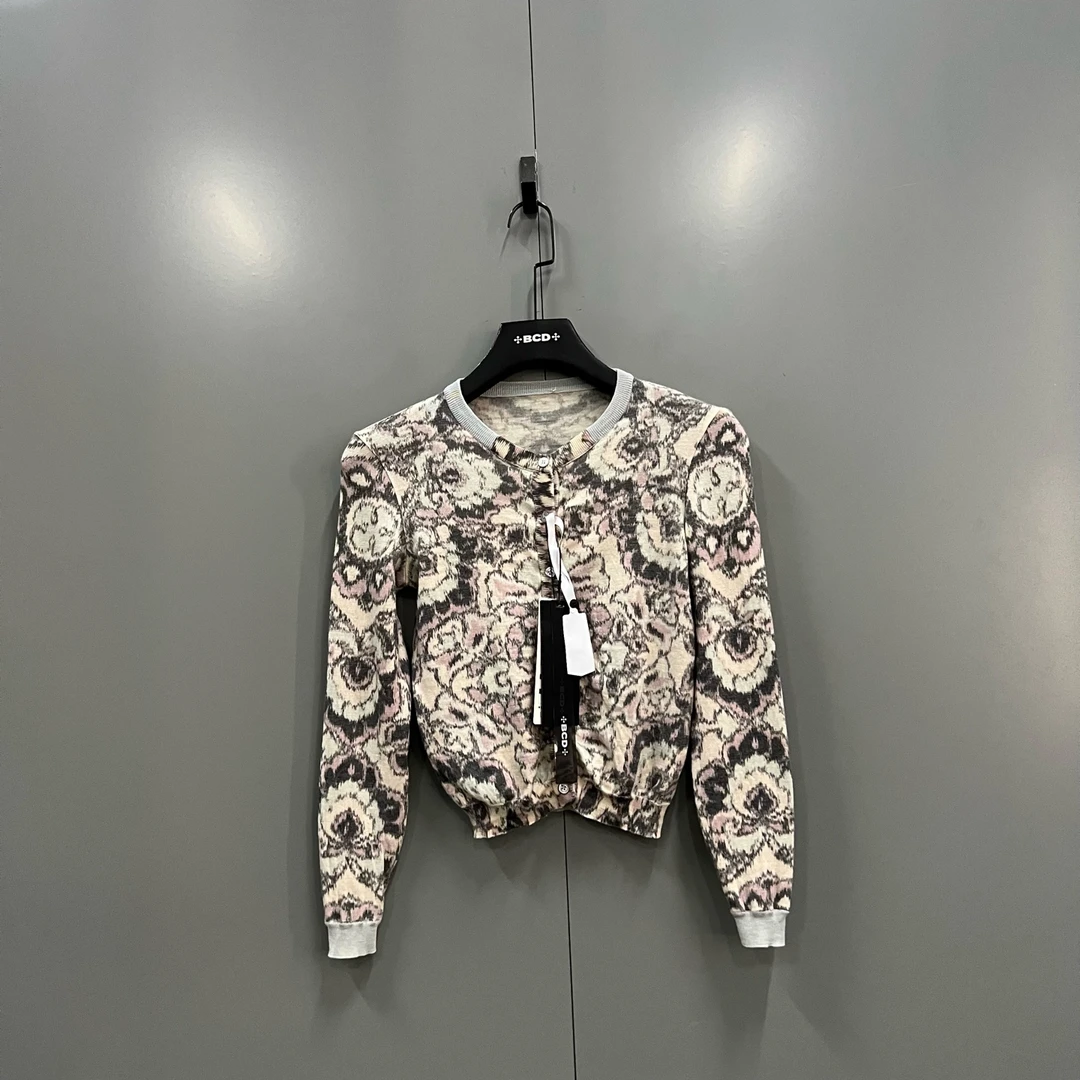 95新 DIOR/迪奥 tt7 花纹满印开衫 尺码如图/95新/2019780 无领
