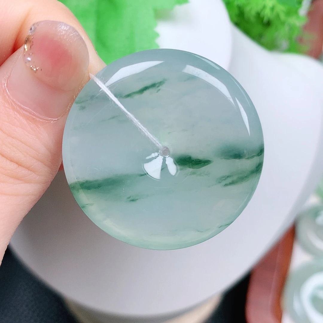 翡翠未镶嵌颈饰平安34.9-6