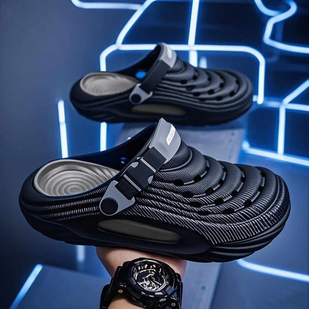 5.0踩屎感eva厚底两穿洞洞鞋男士夏季钓鱼开车外穿运动潮流凉拖鞋