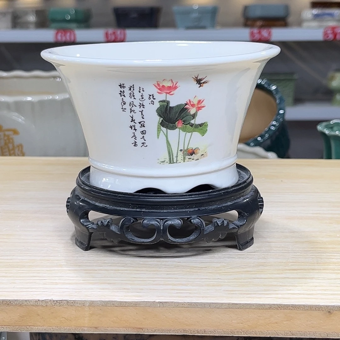 陶瓷绿植多肉微瑕花盆口径13*7.5