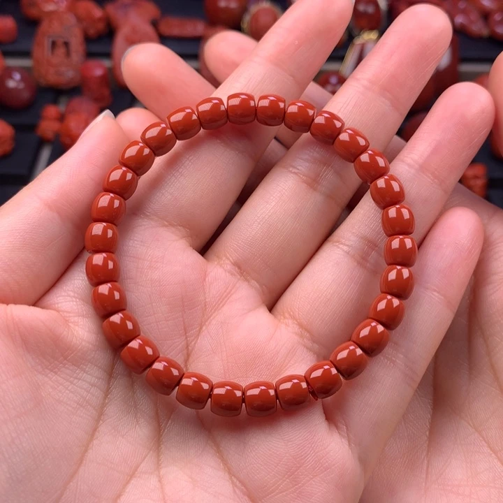 南红玛瑙未镶嵌直切手串6.7MM左右原矿