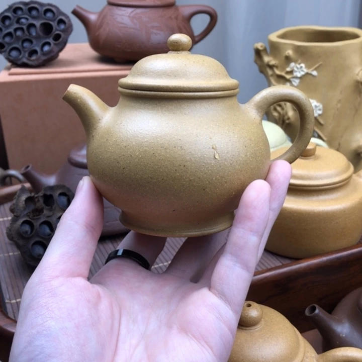 紫砂茶壶潘壶 黄金段 180cc