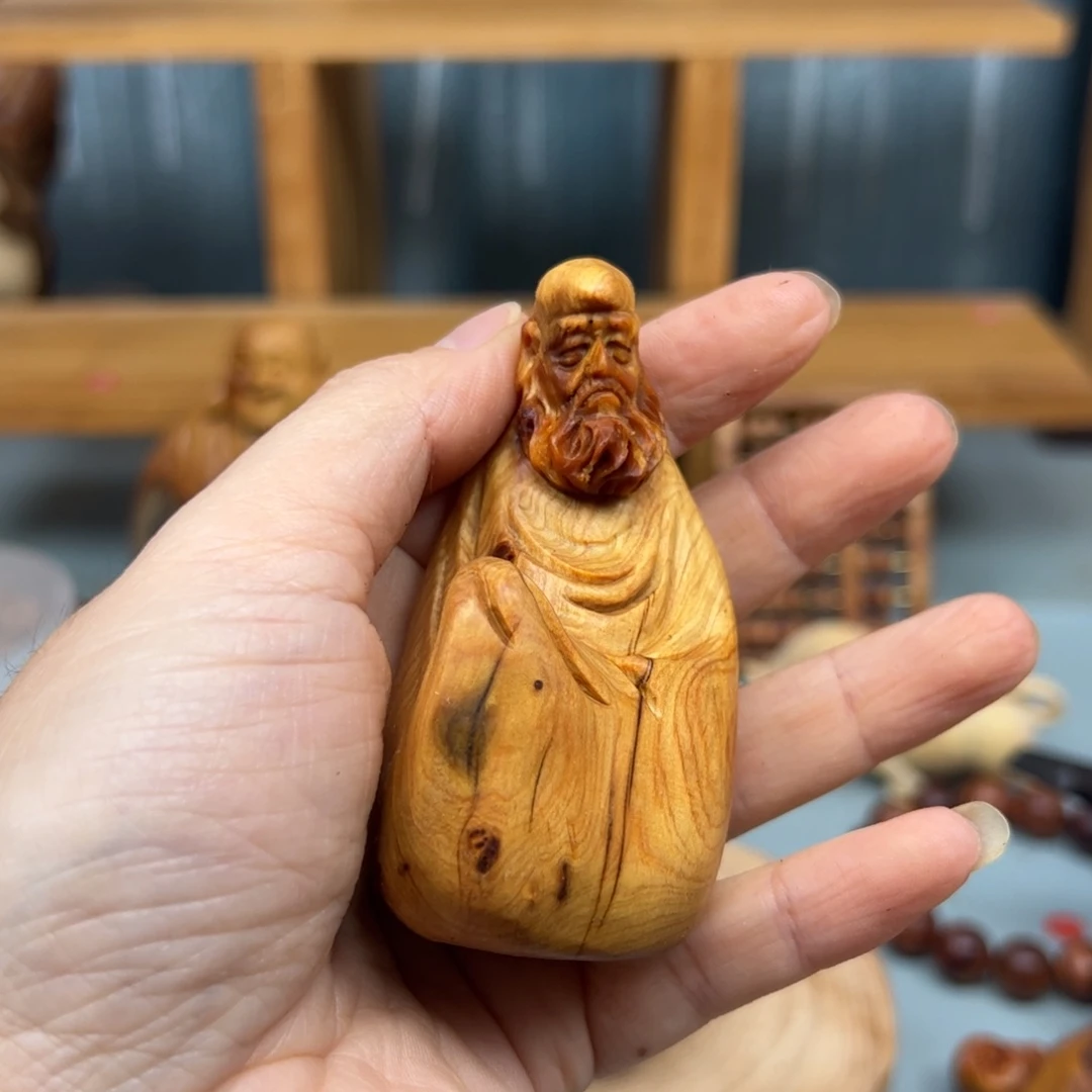 珍***木崖柏木摆件手把件