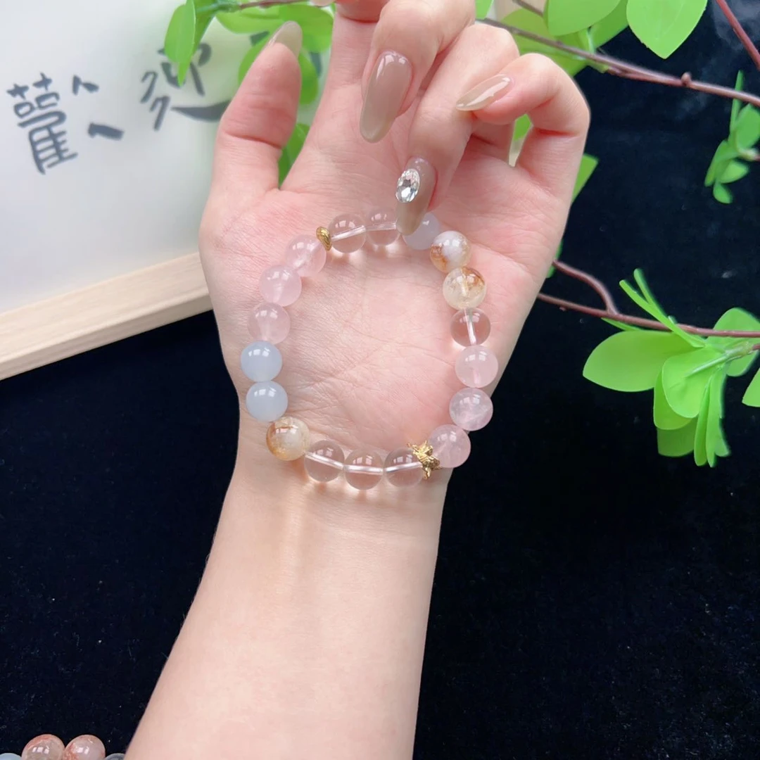 粉水晶海蓝宝单圈【10mm】25827-152