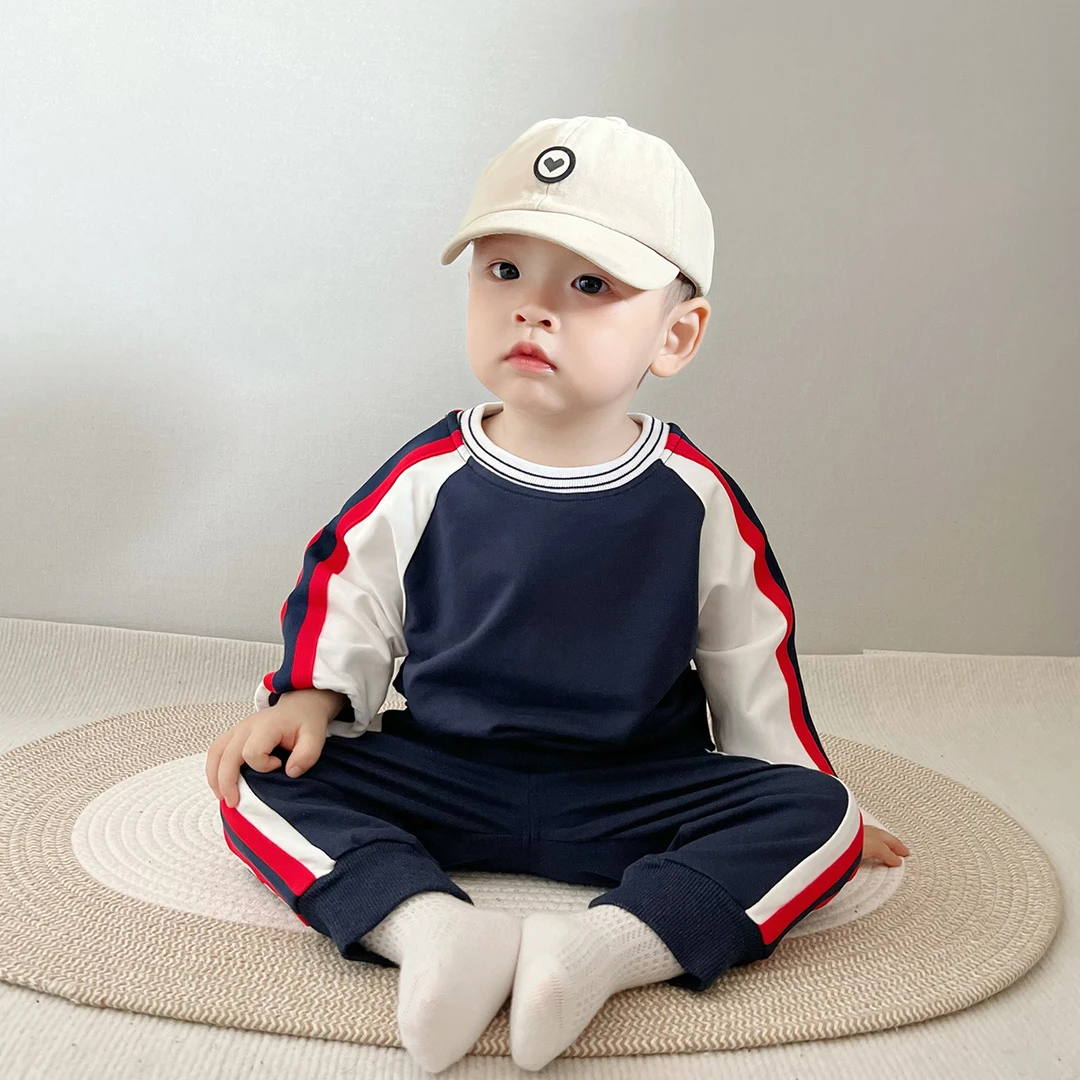 MK&UR.BV秋季男宝宝分体套装超洋气小童休闲两件套外出婴儿衣服