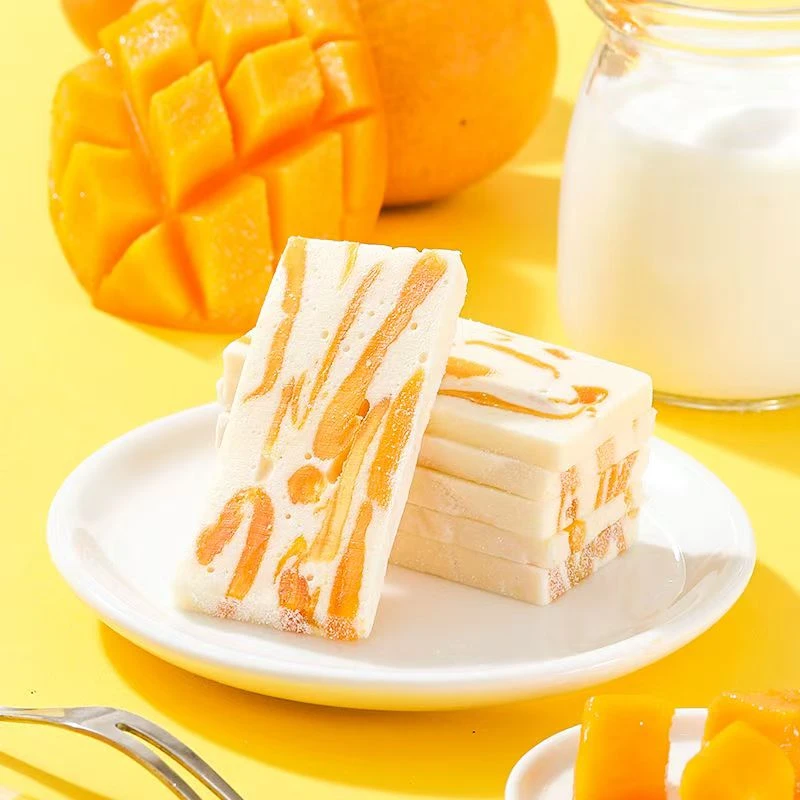 【宠粉福利】芒果草莓奶糕解馋小零食水果夹心软糕点心休闲小吃食品