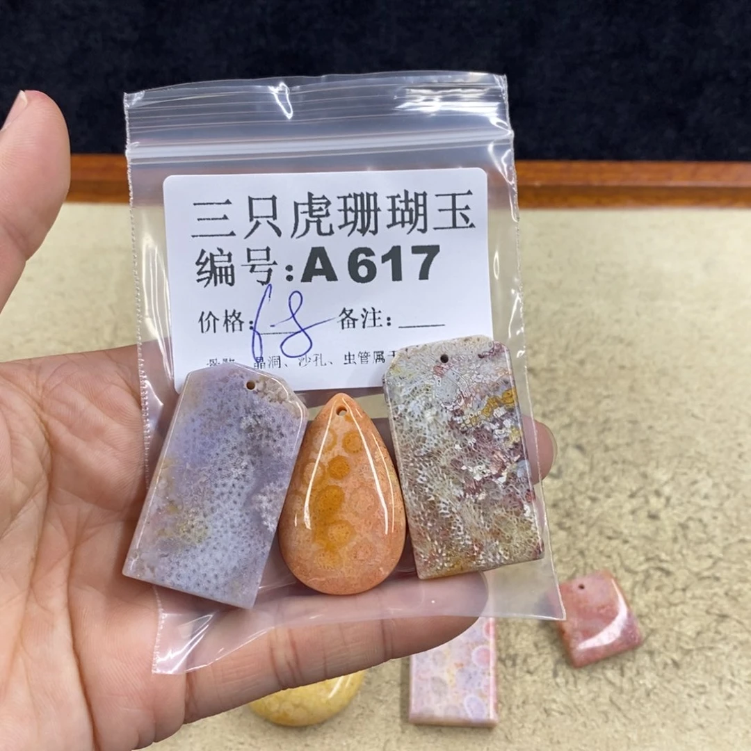 硅化珊瑚（珊瑚玉）1未镶嵌草*汁