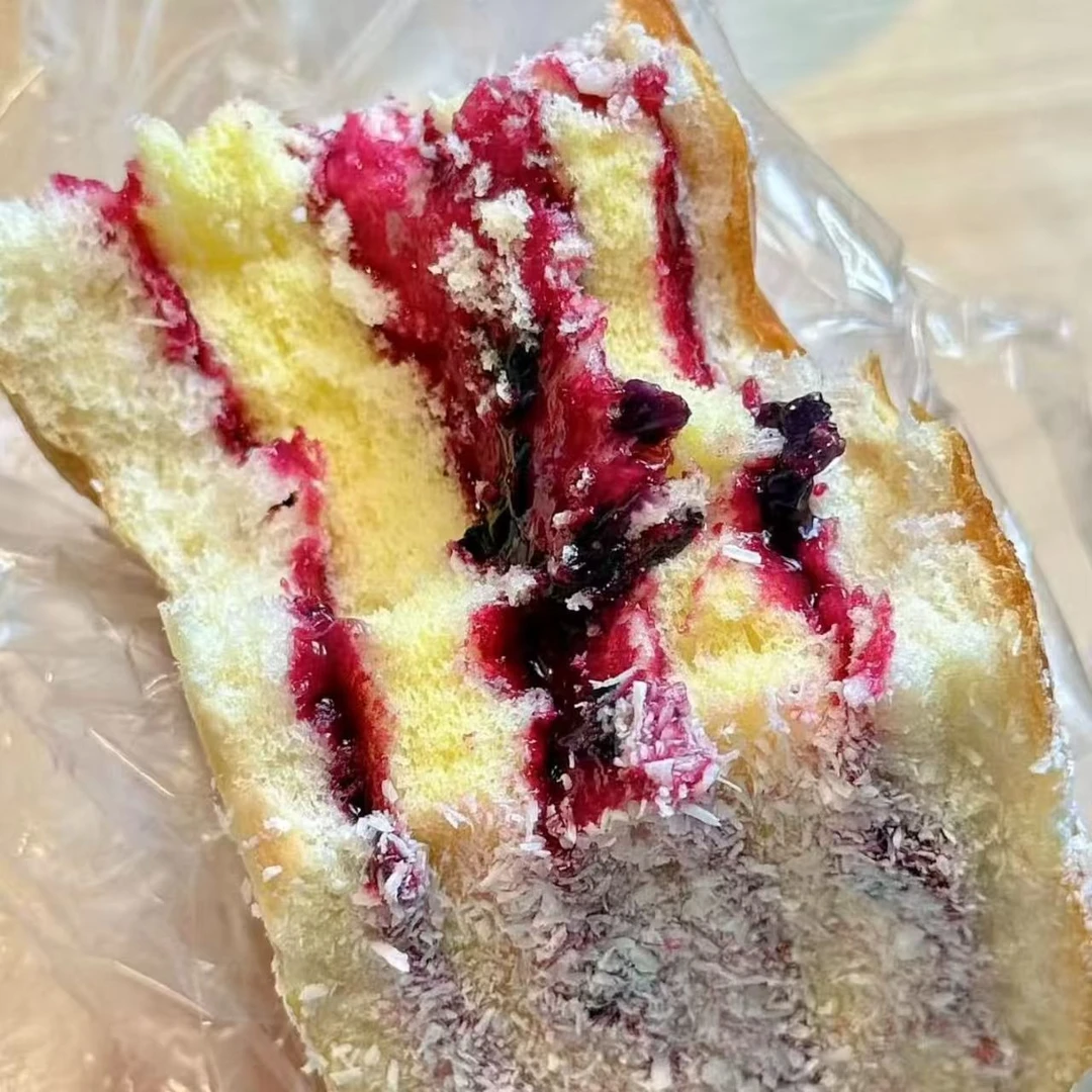 椰香蓝莓面包网红椰蓉蓝莓包果酱夹心怀旧蛋糕蓝莓面包拯救计划早餐充饥营养零食