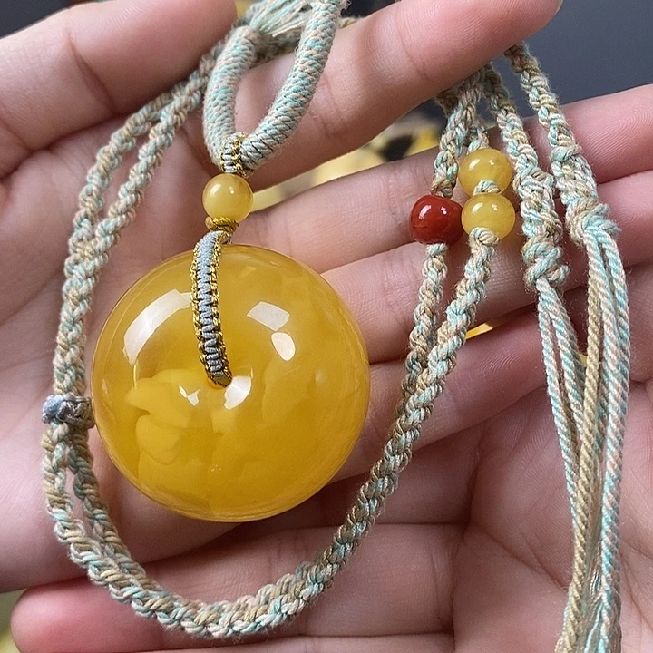 琥珀未镶嵌裸石平安扣