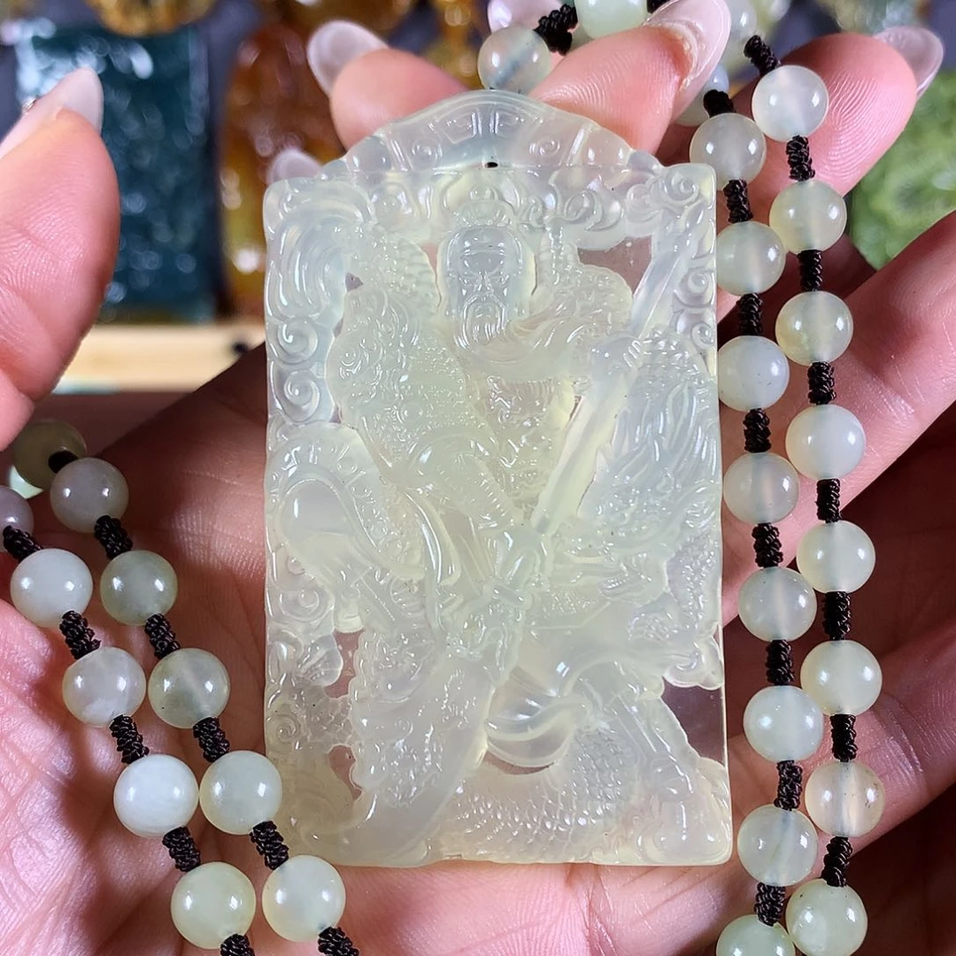 岫玉吊坠(赠链)未镶嵌丝***饰