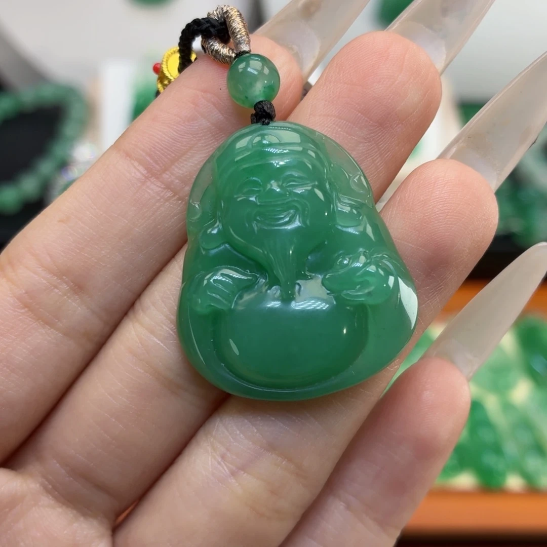 石英质玉（非洲翠）未镶嵌颈饰AB