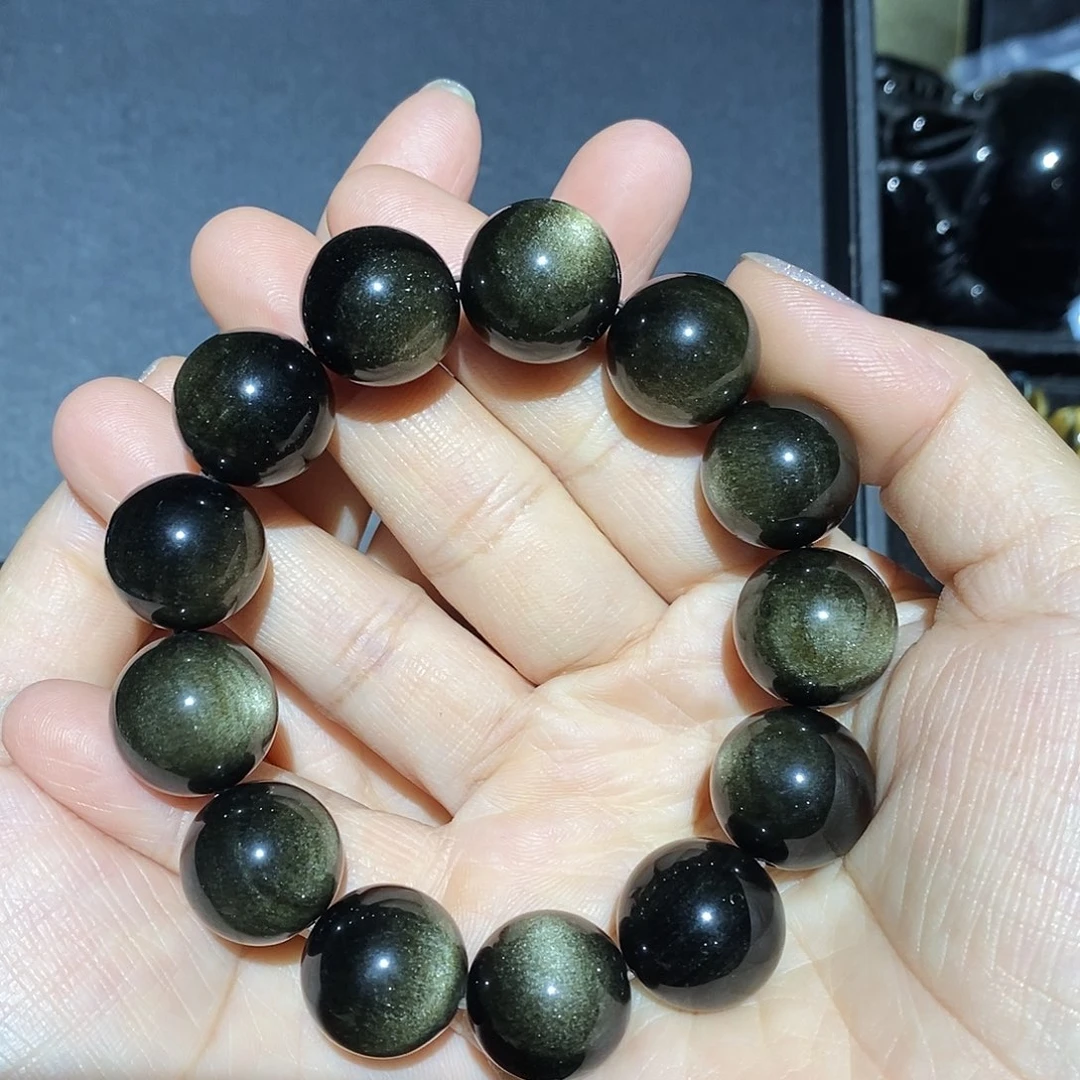 大****黑曜岩未镶嵌手链