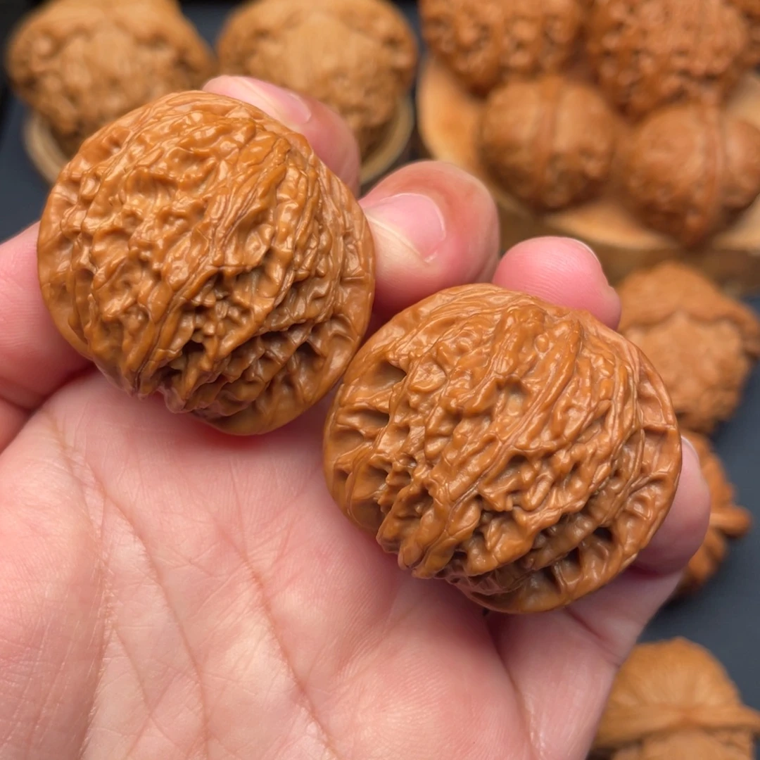 文玩核桃把件全品无修38磨盘