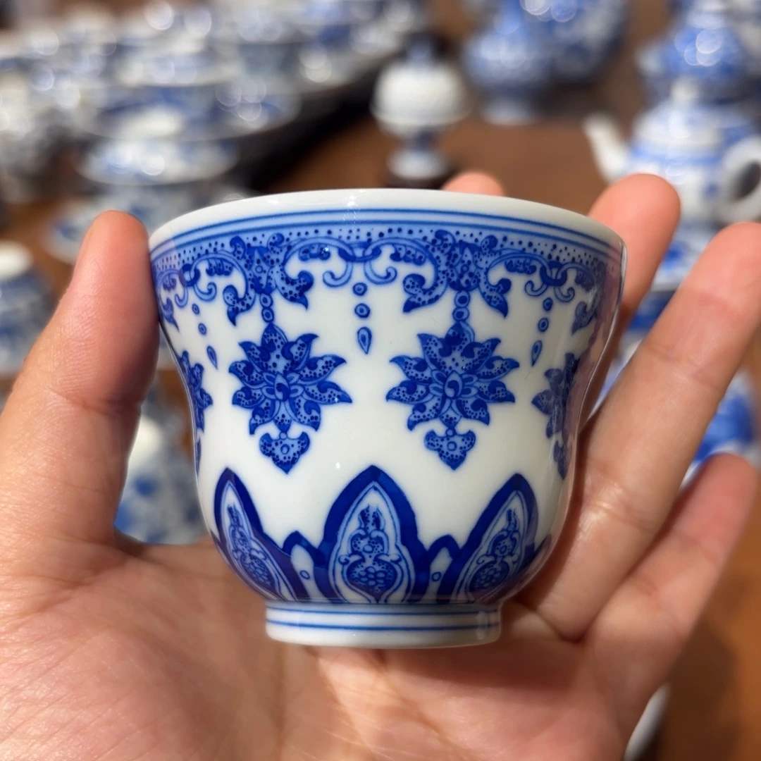 瓷新品葫芦杯 缠枝花卉