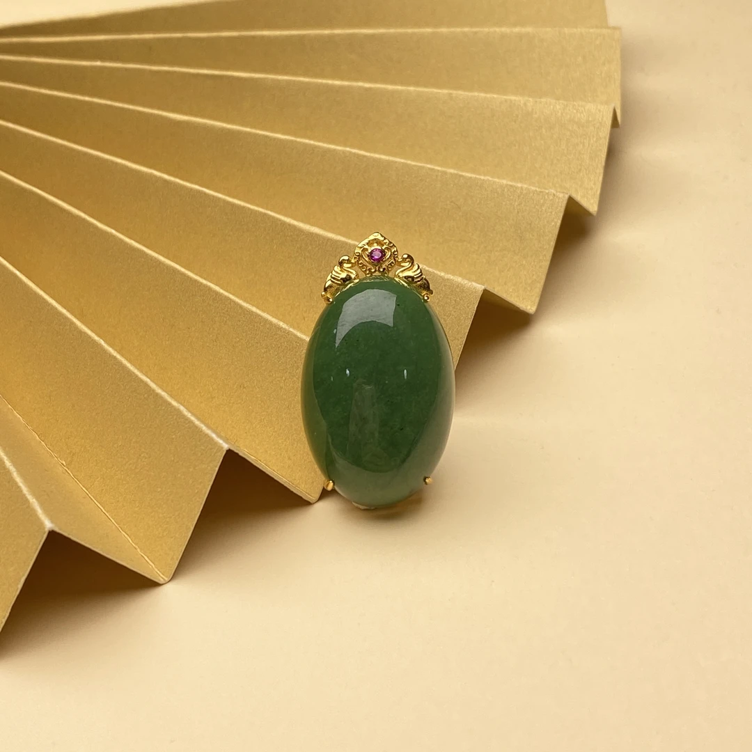 【小北珠宝】S925银和田玉吊坠22-17H10X870【多样性发一】约20*30mm