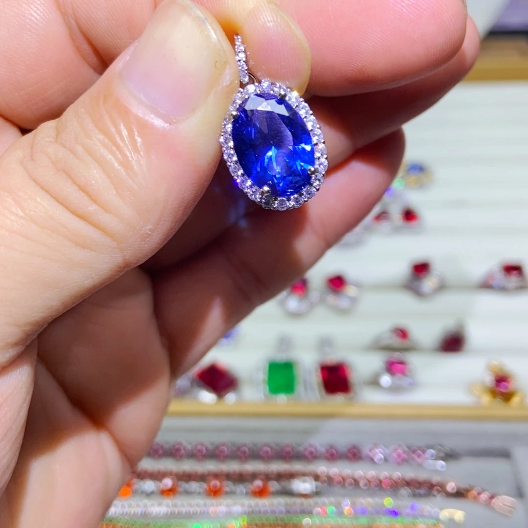 银S925镶嵌耳饰紫晶