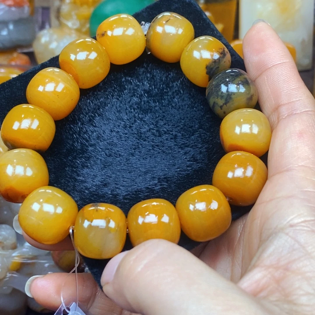 未镶嵌石英质玉（黄龙玉）吊坠(不含链)