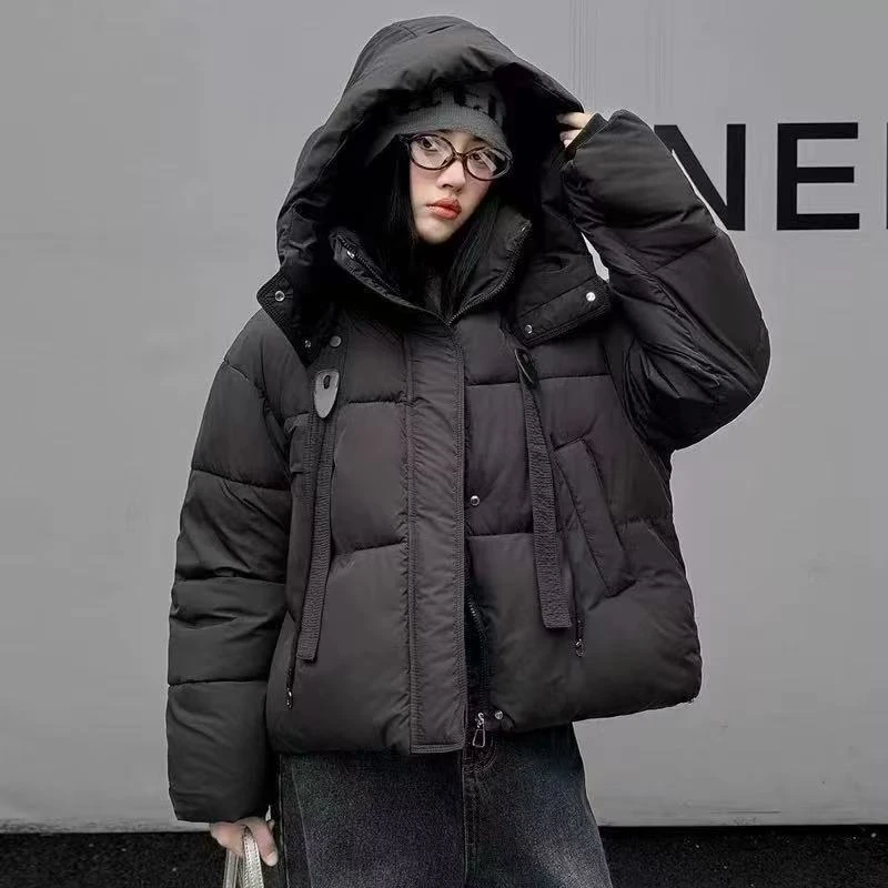 高档泡芙云朵韩系简约保暖新款加厚时尚面包服4991[FZS]