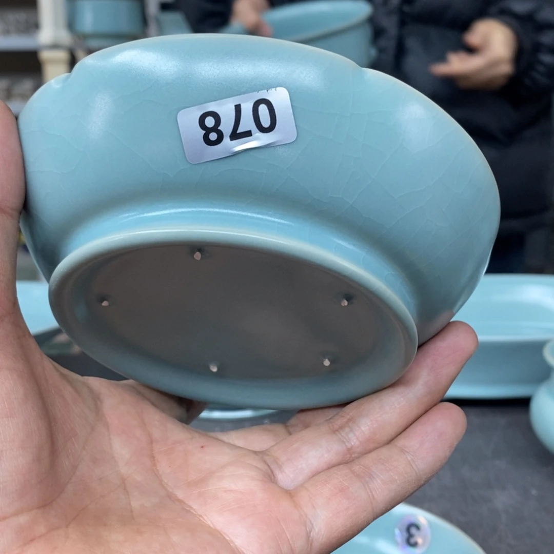 摆件月**高抱朴汝瓷仿古微瑕