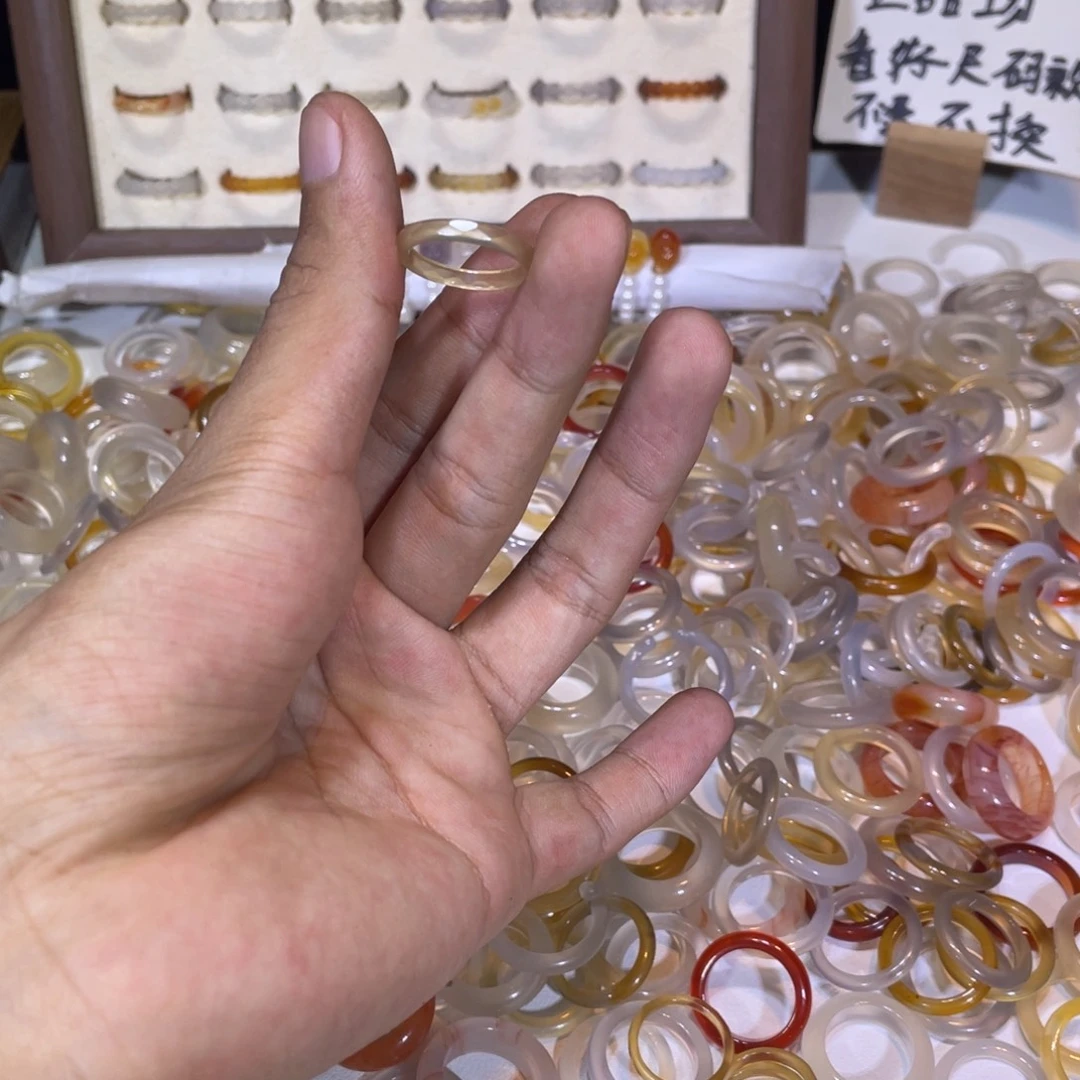 玛瑙/玉髓戒指未镶嵌4号港13