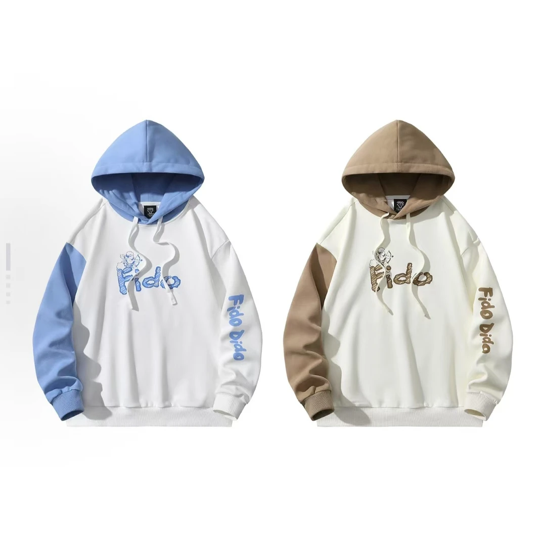 【OY】丘比特天使印花宽松休闲连帽情侣卫衣